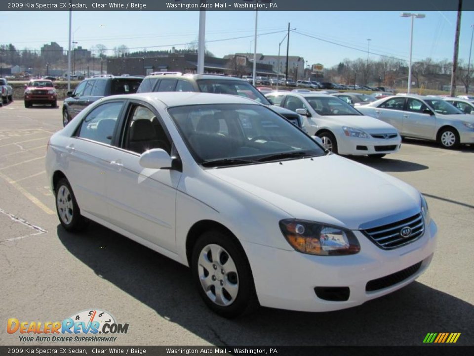 2009 Kia Spectra EX Sedan Clear White / Beige Photo #7