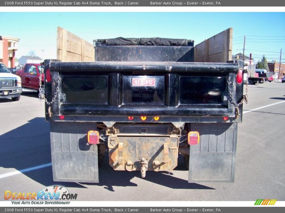 2008 Ford F550 Super Duty XL Regular Cab 4x4 Dump Truck Black / Camel Photo #6