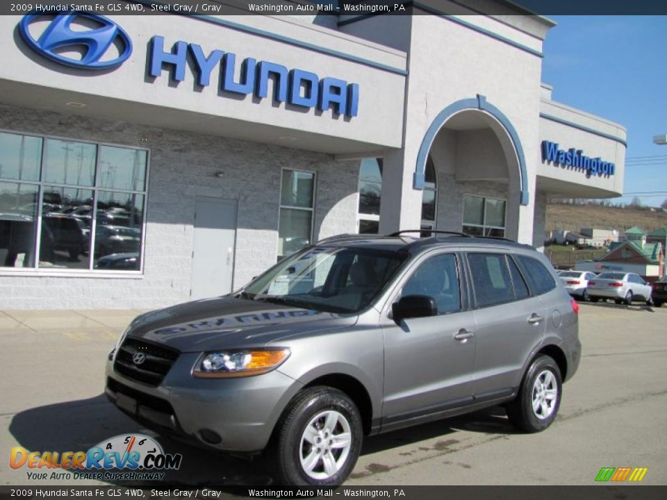 2009 Hyundai Santa Fe GLS 4WD Steel Gray / Gray Photo #1