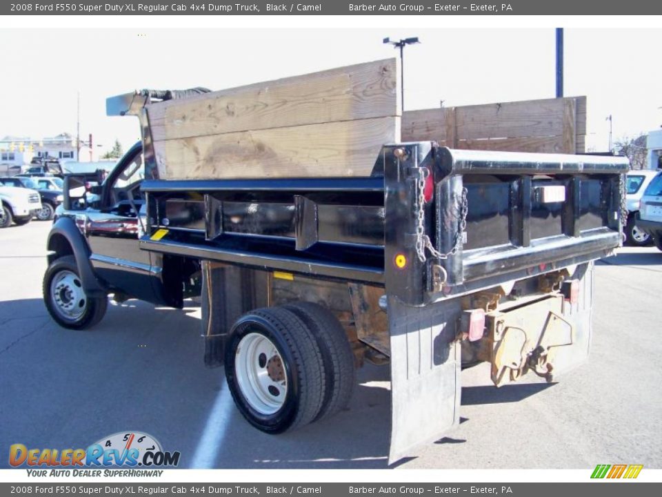 2008 Ford F550 Super Duty XL Regular Cab 4x4 Dump Truck Black / Camel Photo #7