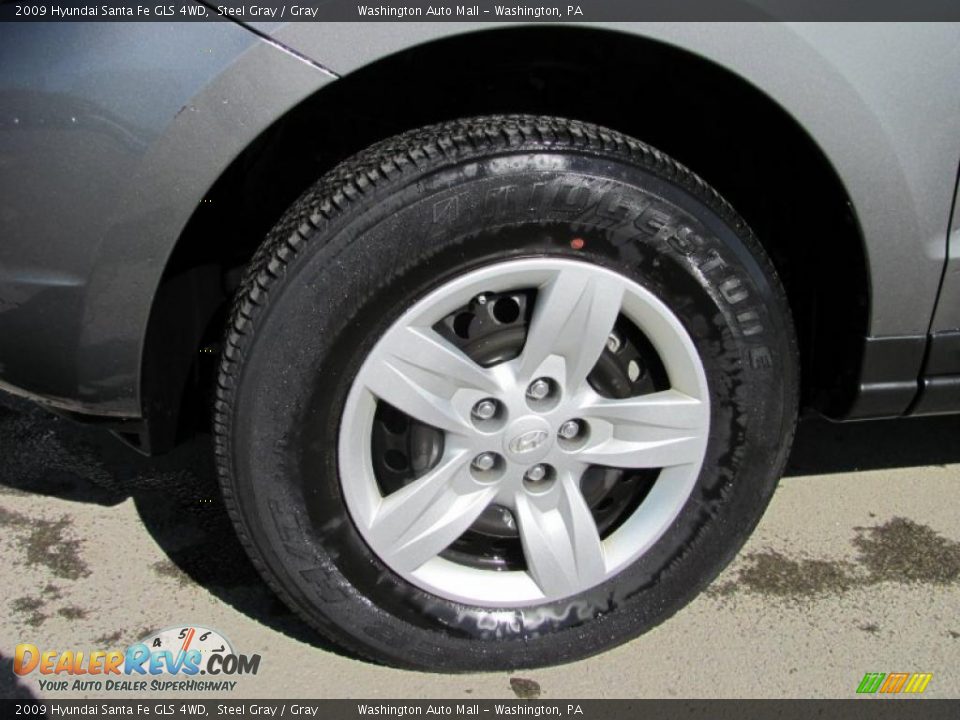 2009 Hyundai Santa Fe GLS 4WD Steel Gray / Gray Photo #3