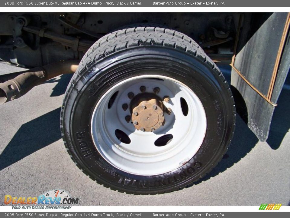 2008 Ford F550 Super Duty XL Regular Cab 4x4 Dump Truck Black / Camel Photo #9