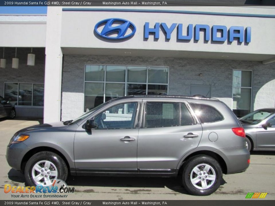 2009 Hyundai Santa Fe GLS 4WD Steel Gray / Gray Photo #4