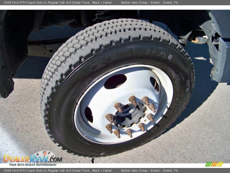 2008 Ford F550 Super Duty XL Regular Cab 4x4 Dump Truck Black / Camel Photo #10