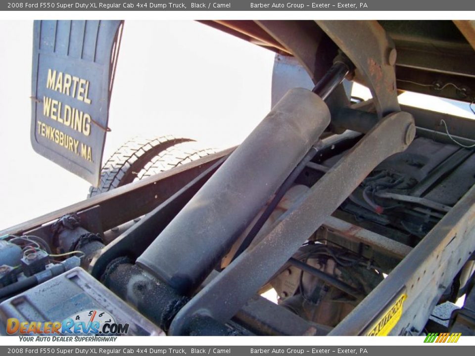 2008 Ford F550 Super Duty XL Regular Cab 4x4 Dump Truck Black / Camel Photo #11