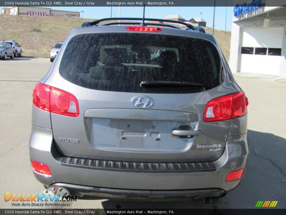 2009 Hyundai Santa Fe GLS 4WD Steel Gray / Gray Photo #6