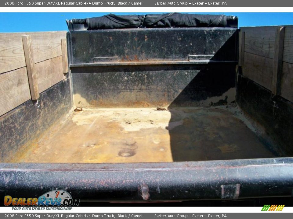 2008 Ford F550 Super Duty XL Regular Cab 4x4 Dump Truck Black / Camel Photo #13