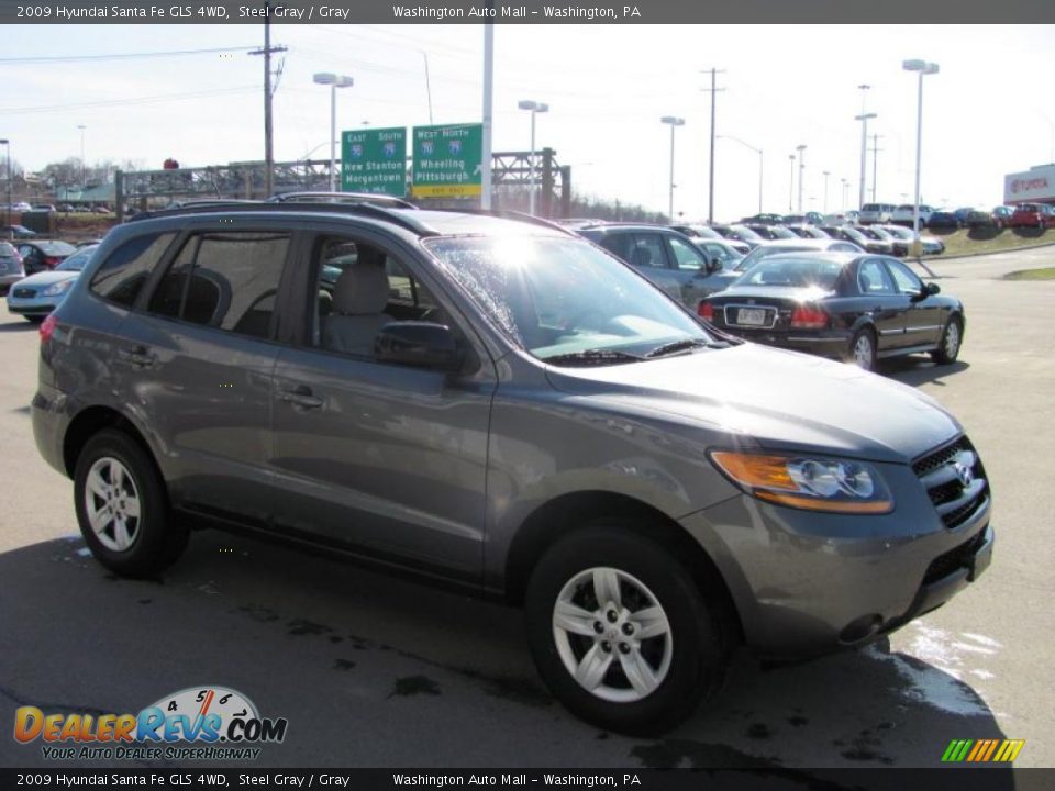 2009 Hyundai Santa Fe GLS 4WD Steel Gray / Gray Photo #9
