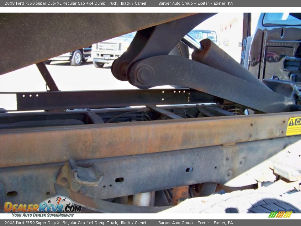 2008 Ford F550 Super Duty XL Regular Cab 4x4 Dump Truck Black / Camel Photo #15