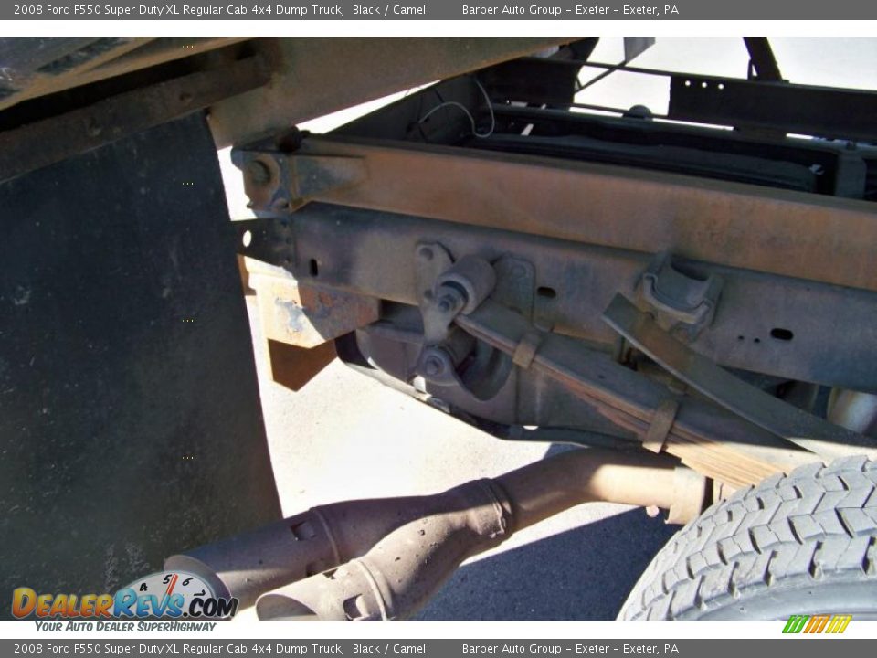 2008 Ford F550 Super Duty XL Regular Cab 4x4 Dump Truck Black / Camel Photo #16
