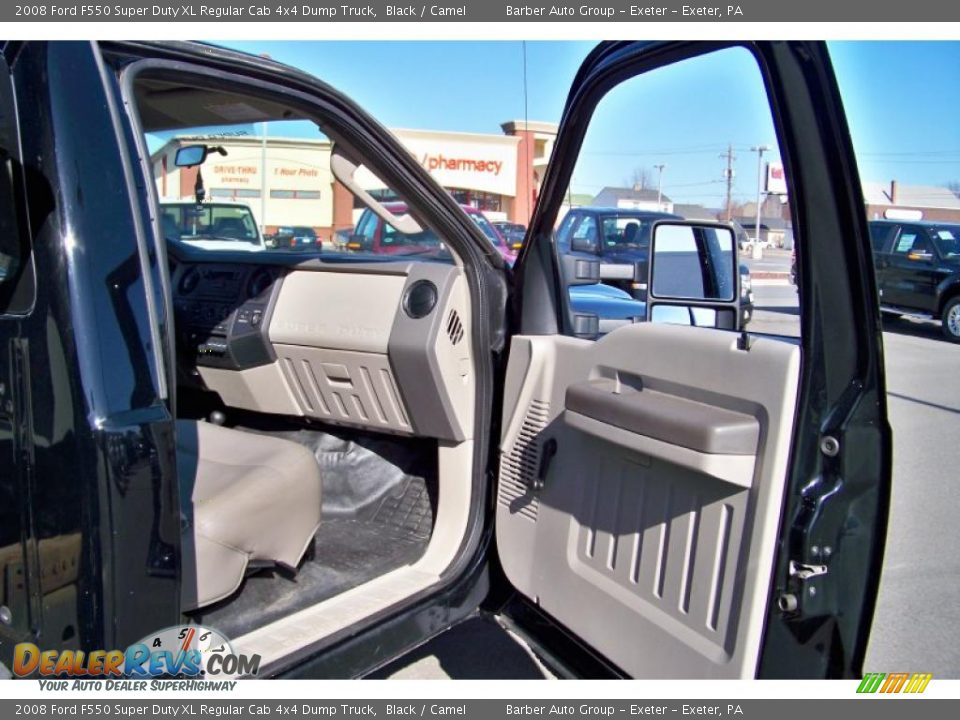 2008 Ford F550 Super Duty XL Regular Cab 4x4 Dump Truck Black / Camel Photo #21