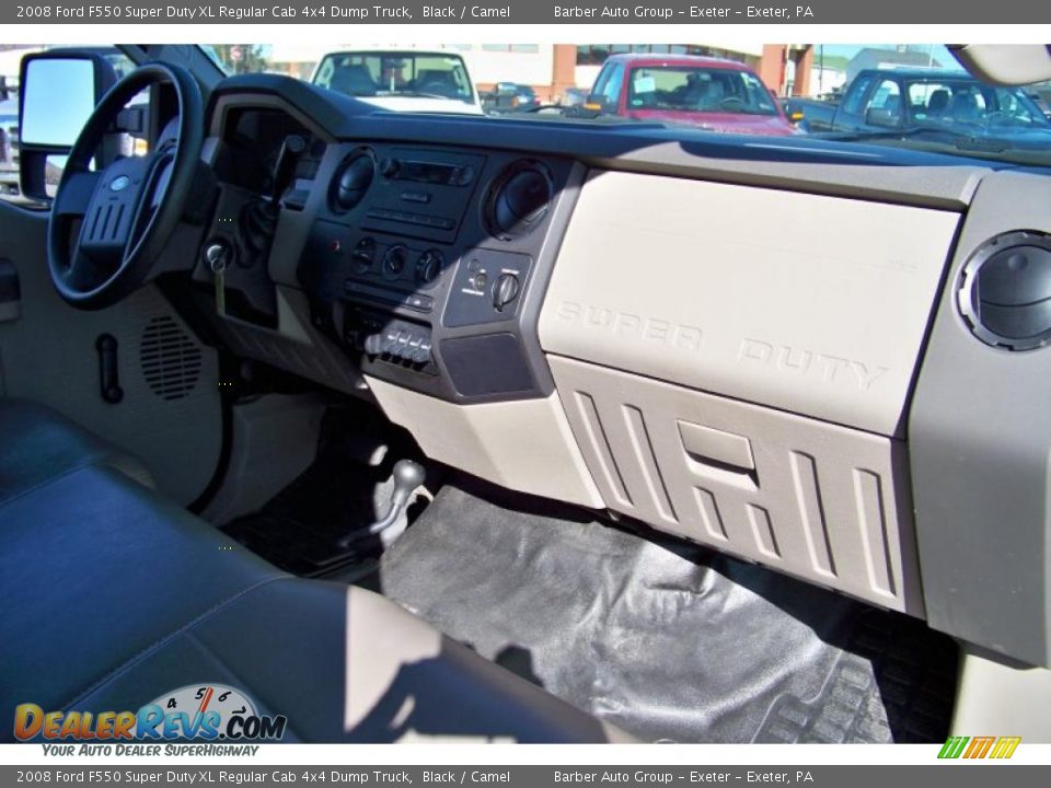 2008 Ford F550 Super Duty XL Regular Cab 4x4 Dump Truck Black / Camel Photo #23