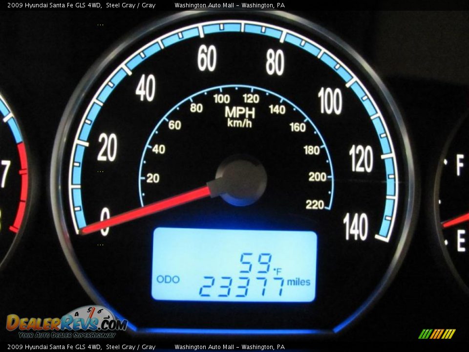 2009 Hyundai Santa Fe GLS 4WD Steel Gray / Gray Photo #20