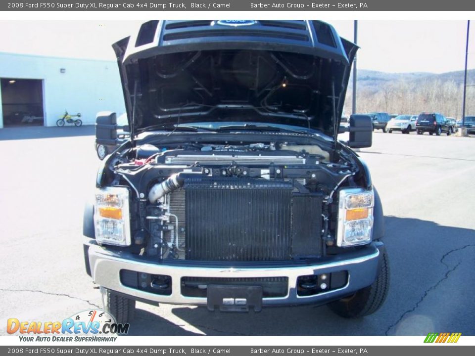 2008 Ford F550 Super Duty XL Regular Cab 4x4 Dump Truck Black / Camel Photo #25