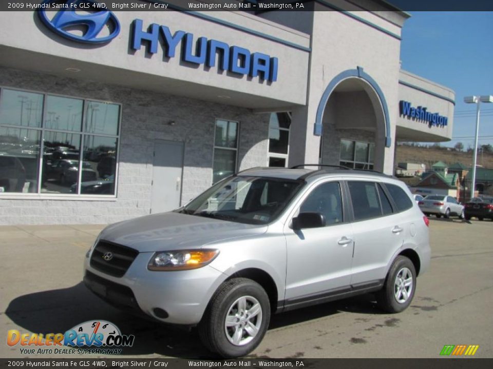 2009 Hyundai Santa Fe GLS 4WD Bright Silver / Gray Photo #1