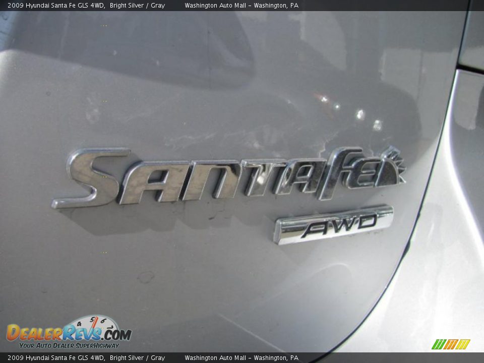 2009 Hyundai Santa Fe GLS 4WD Bright Silver / Gray Photo #6