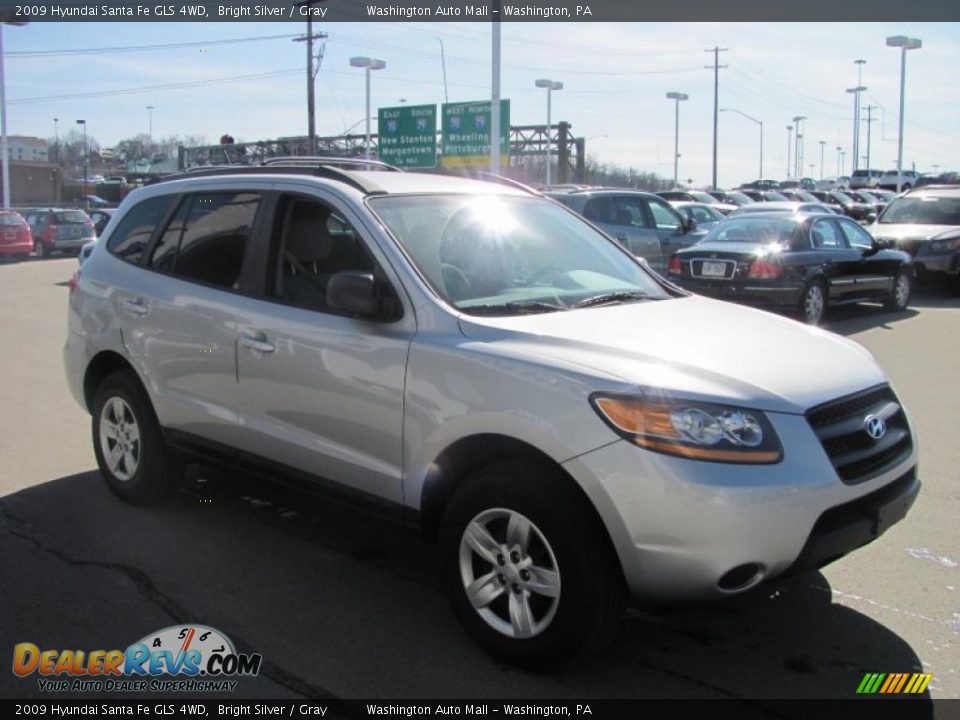 2009 Hyundai Santa Fe GLS 4WD Bright Silver / Gray Photo #8