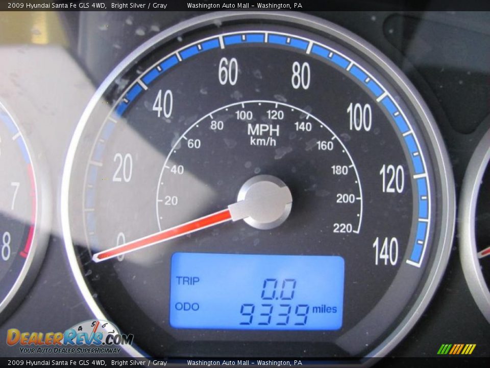 2009 Hyundai Santa Fe GLS 4WD Bright Silver / Gray Photo #20