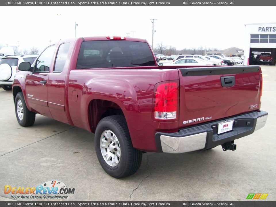 2007 GMC Sierra 1500 SLE Extended Cab Sport Dark Red Metallic / Dark Titanium/Light Titanium Photo #3