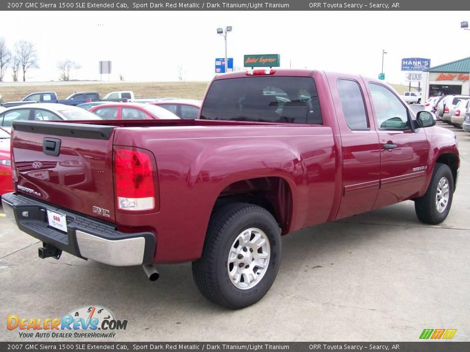2007 GMC Sierra 1500 SLE Extended Cab Sport Dark Red Metallic / Dark Titanium/Light Titanium Photo #4