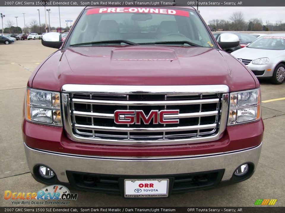 2007 GMC Sierra 1500 SLE Extended Cab Sport Dark Red Metallic / Dark Titanium/Light Titanium Photo #5