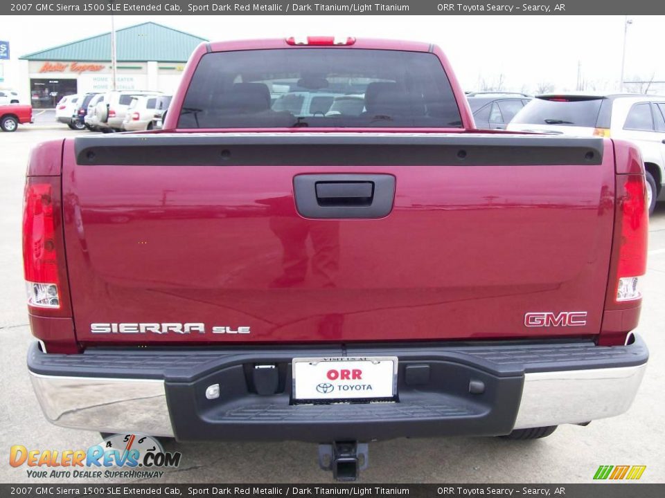 2007 GMC Sierra 1500 SLE Extended Cab Sport Dark Red Metallic / Dark Titanium/Light Titanium Photo #6
