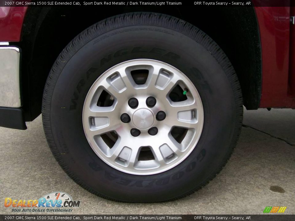 2007 GMC Sierra 1500 SLE Extended Cab Sport Dark Red Metallic / Dark Titanium/Light Titanium Photo #9