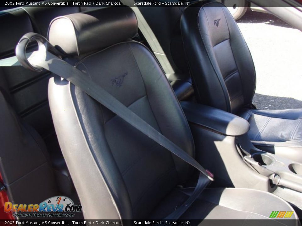 2003 Ford Mustang V6 Convertible Torch Red / Dark Charcoal Photo #16