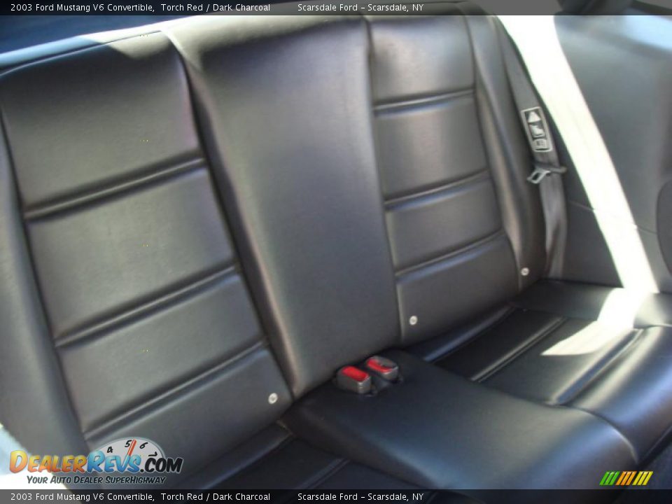 2003 Ford Mustang V6 Convertible Torch Red / Dark Charcoal Photo #17