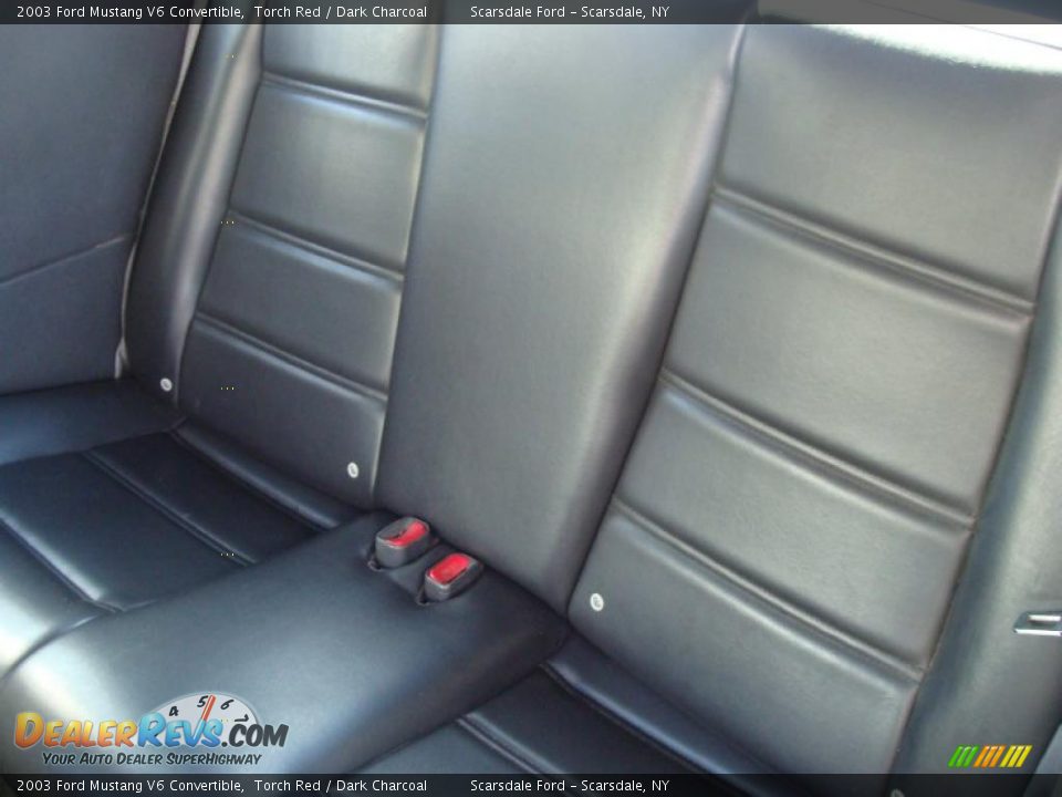 2003 Ford Mustang V6 Convertible Torch Red / Dark Charcoal Photo #18