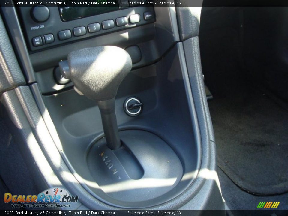 2003 Ford Mustang V6 Convertible Torch Red / Dark Charcoal Photo #21