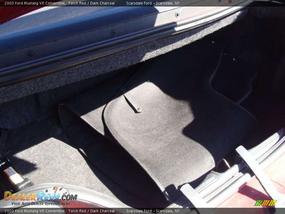 2003 Ford Mustang V6 Convertible Torch Red / Dark Charcoal Photo #25