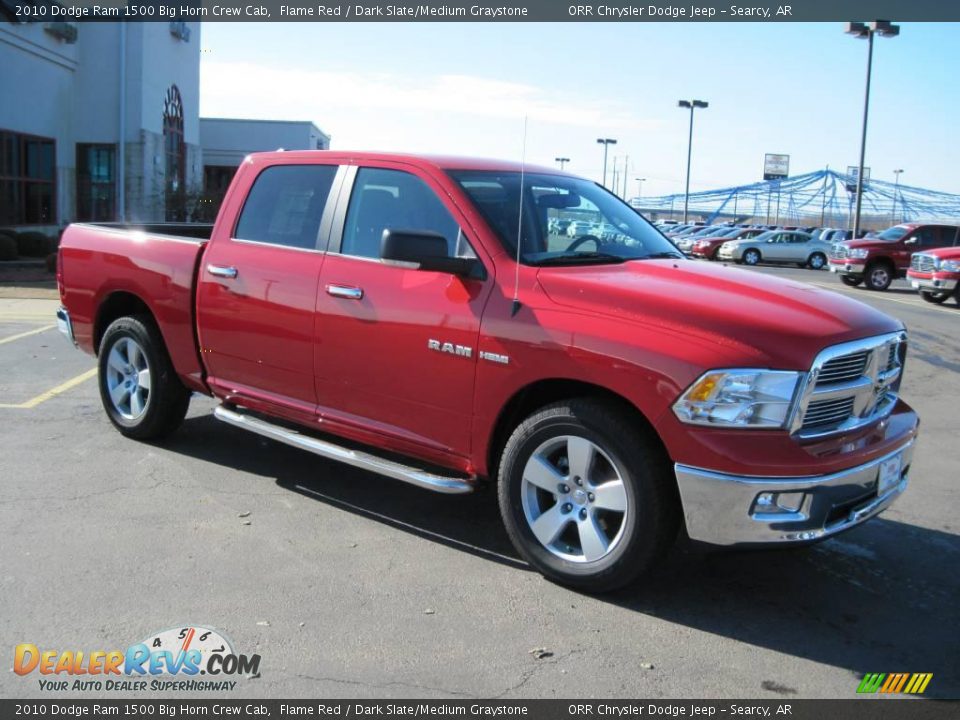 2010 Dodge Ram 1500 Big Horn Crew Cab Flame Red / Dark Slate/Medium Graystone Photo #1