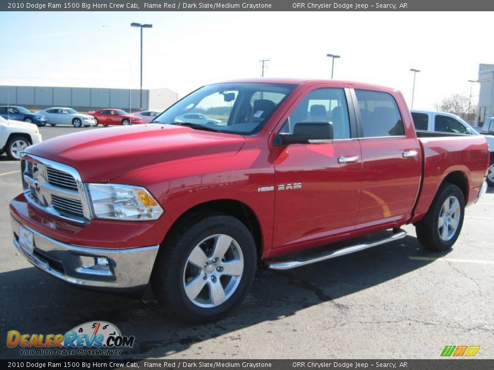 2010 Dodge Ram 1500 Big Horn Crew Cab Flame Red / Dark Slate/Medium Graystone Photo #2