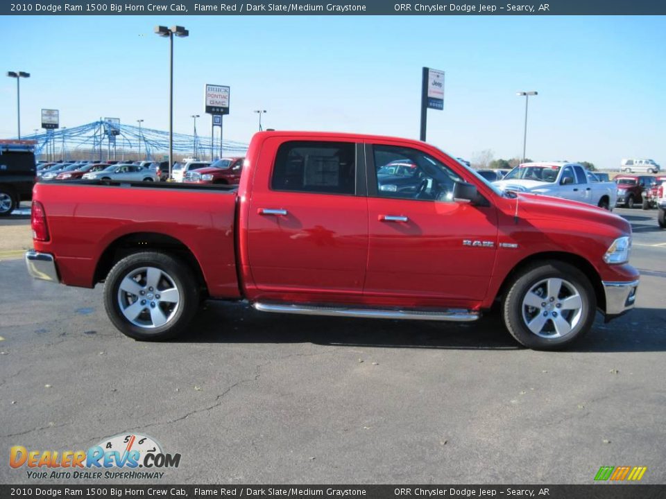 2010 Dodge Ram 1500 Big Horn Crew Cab Flame Red / Dark Slate/Medium Graystone Photo #4