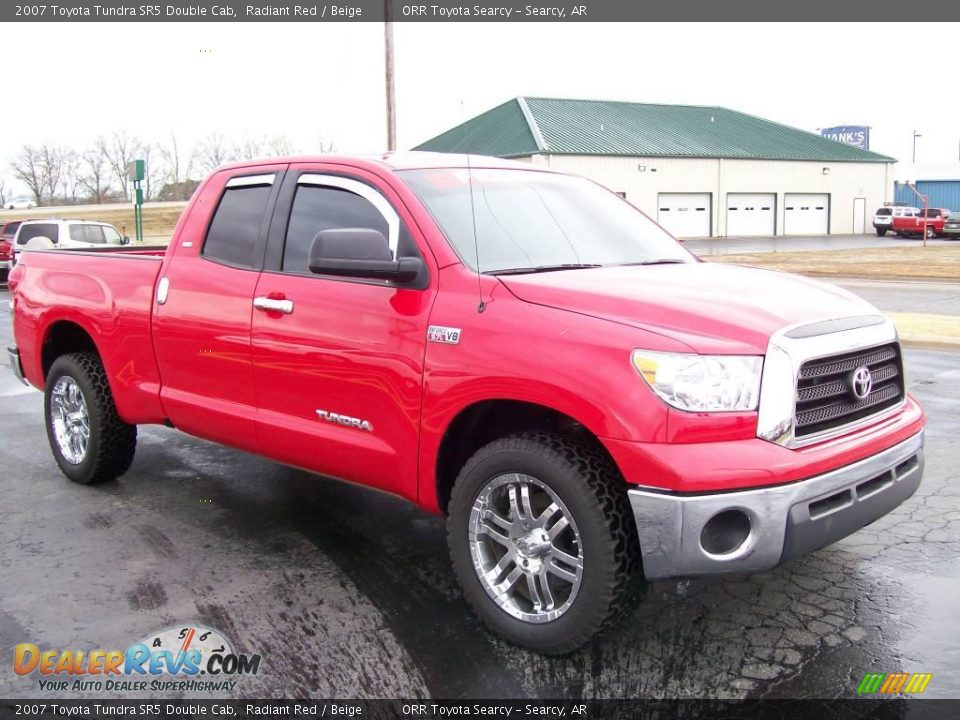 2007 Toyota Tundra SR5 Double Cab Radiant Red / Beige Photo #1