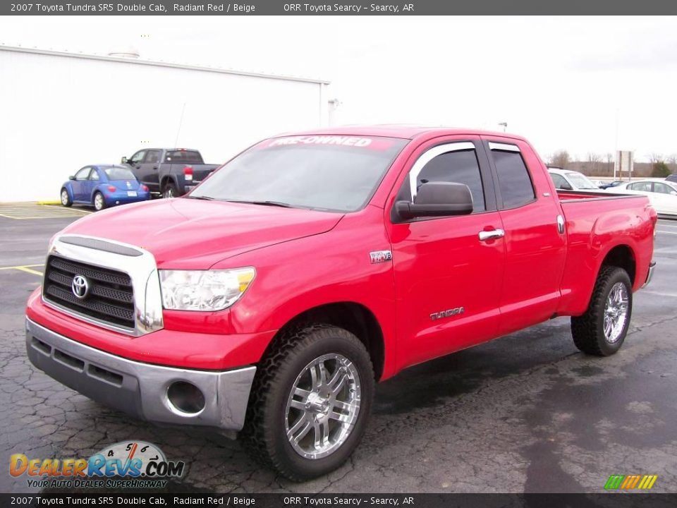 2007 Toyota Tundra SR5 Double Cab Radiant Red / Beige Photo #2