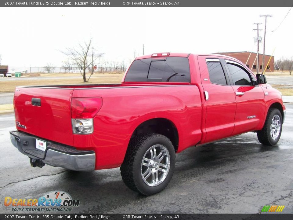 2007 Toyota Tundra SR5 Double Cab Radiant Red / Beige Photo #4