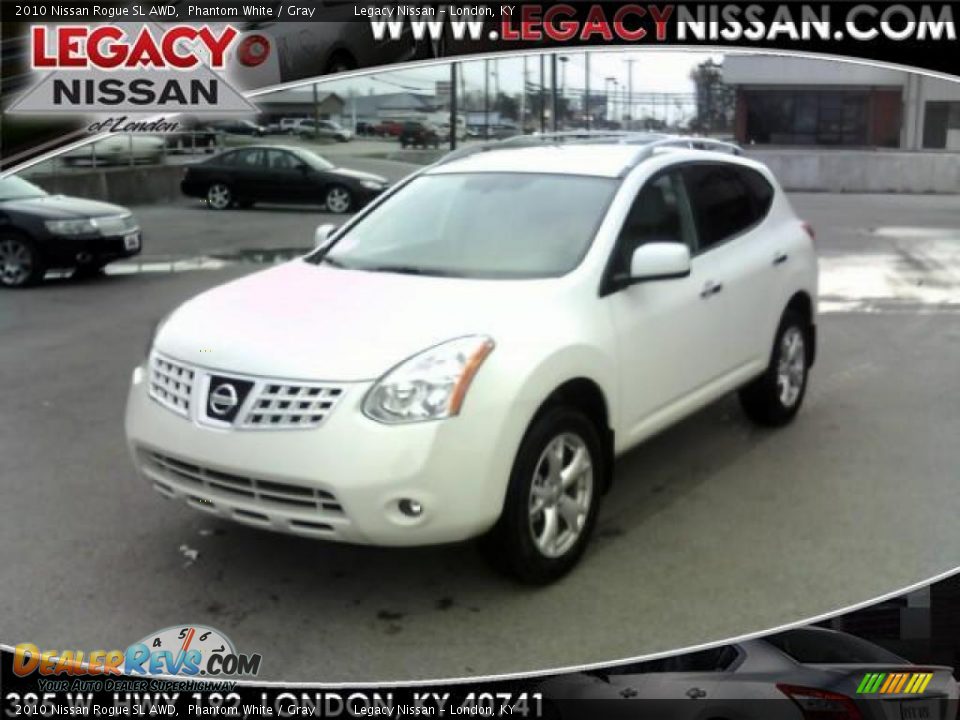 2010 Nissan Rogue SL AWD Phantom White / Gray Photo #1