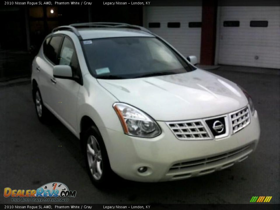 2010 Nissan Rogue SL AWD Phantom White / Gray Photo #3