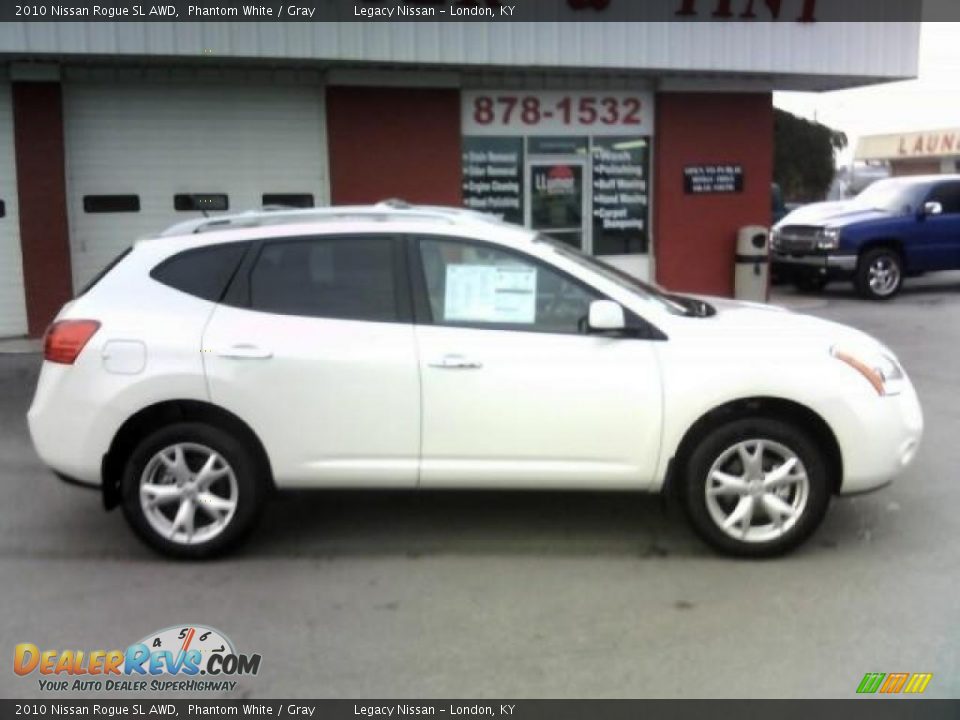 2010 Nissan Rogue SL AWD Phantom White / Gray Photo #4