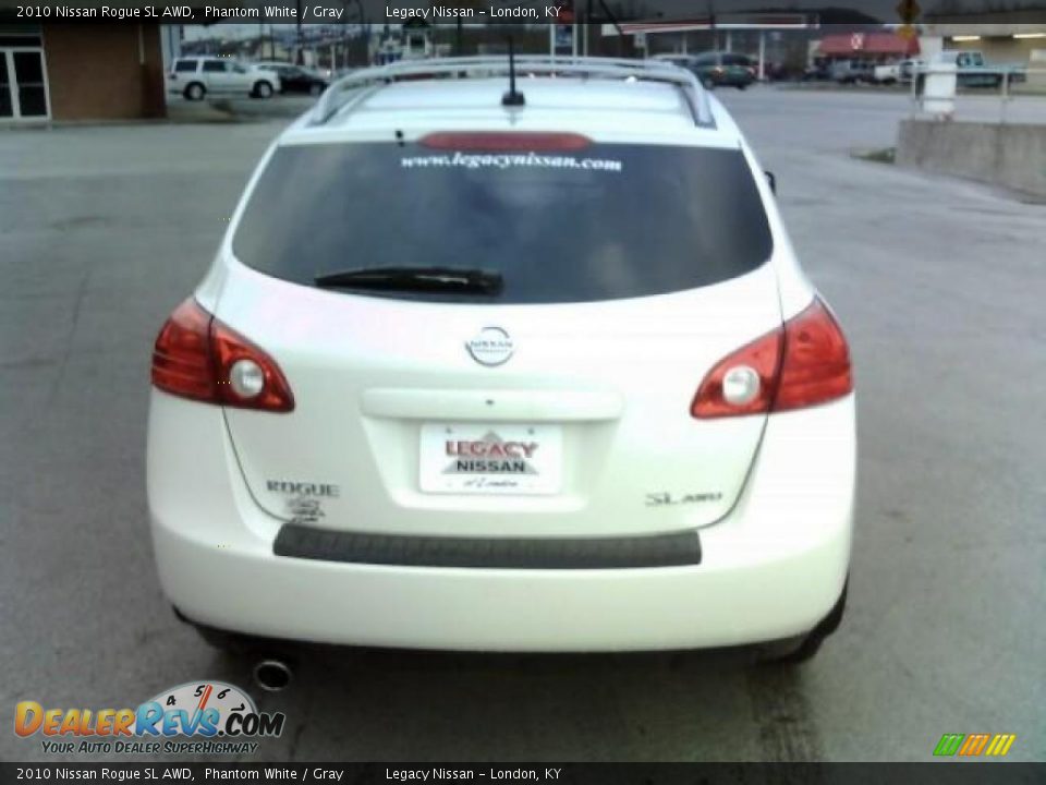 2010 Nissan Rogue SL AWD Phantom White / Gray Photo #6