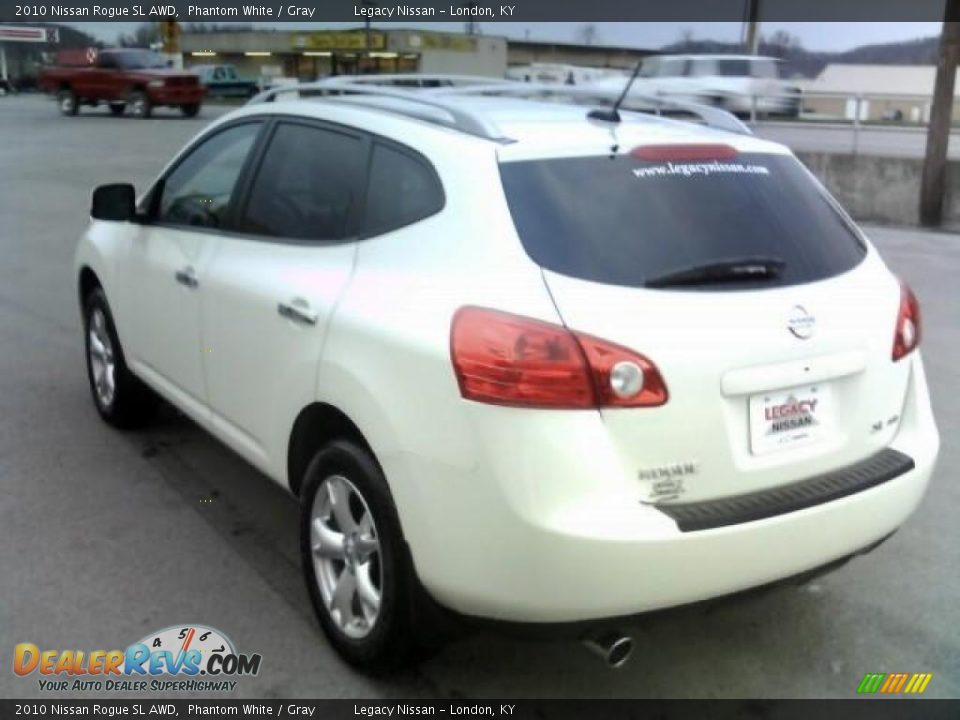 2010 Nissan Rogue SL AWD Phantom White / Gray Photo #7