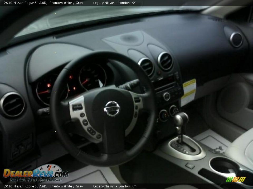 2010 Nissan Rogue SL AWD Phantom White / Gray Photo #9
