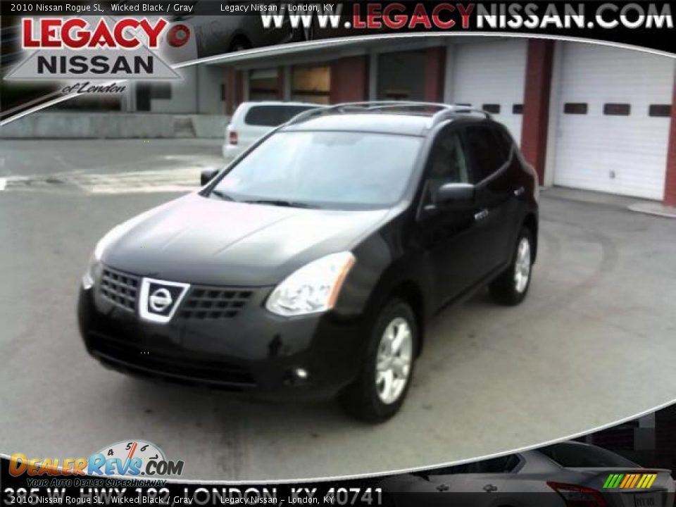 2010 Nissan Rogue SL Wicked Black / Gray Photo #1