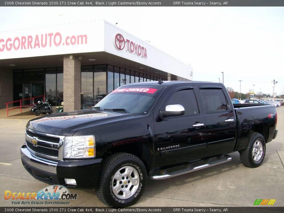 2008 Chevrolet Silverado 1500 Z71 Crew Cab 4x4 Black / Light Cashmere/Ebony Accents Photo #1