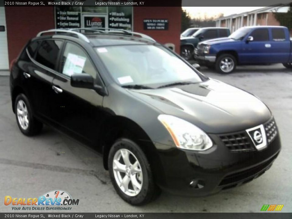 2010 Nissan Rogue SL Wicked Black / Gray Photo #3