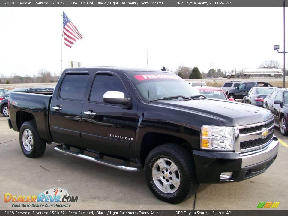 2008 Chevrolet Silverado 1500 Z71 Crew Cab 4x4 Black / Light Cashmere/Ebony Accents Photo #2