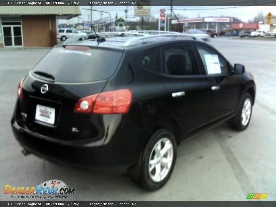 2010 Nissan Rogue SL Wicked Black / Gray Photo #5