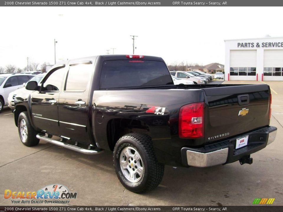 2008 Chevrolet Silverado 1500 Z71 Crew Cab 4x4 Black / Light Cashmere/Ebony Accents Photo #3